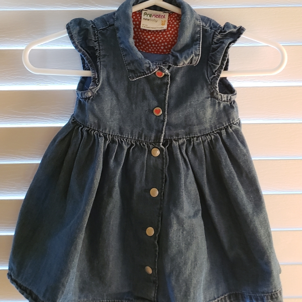Baby girl denim dress with underwear